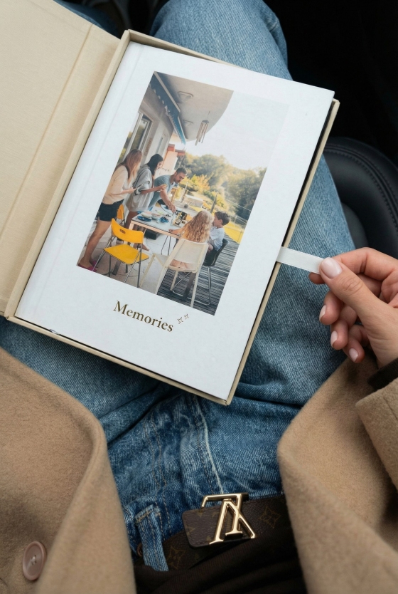 Коробка для хранения фотокниги Fabric 23х30х4 см (лен 8 цветов)